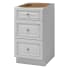 Sunny Wood Riley 18" Wide Wood Floor Standing Bathroom Bridge or Side Cabinet Fresh White with Dover Glaze